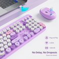 thumbnail image 2 of Combo de teclado y ratón GTSP Typewriter Purple Wireless, 2 of 6