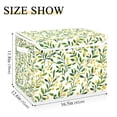 thumbnail image 5 of Yayeee Collapsible Storage Bin with Lid Fabric Closet Decorative Basket with Handles, Olive Leaf, 5 of 7