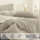 thumbnail image 3 of Funda Nórdica Tamaño Queen - 3PCS Microfibra Boho Striped Tufted Textured Duvet, 3 of 7