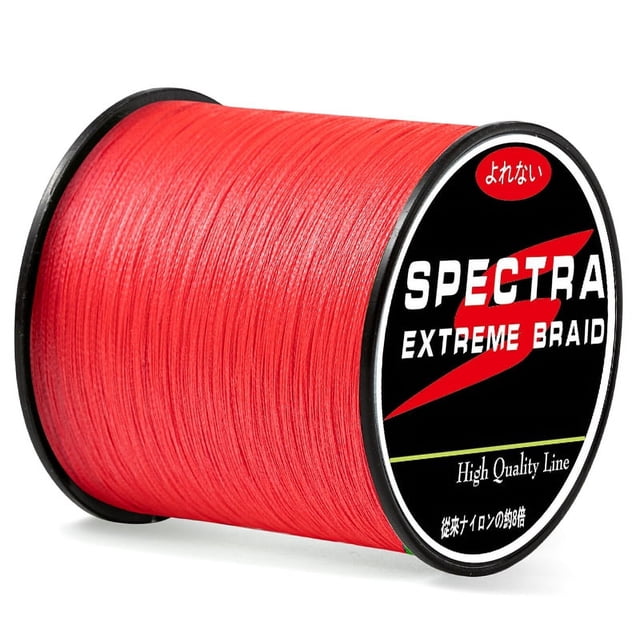SOLOKING Ligne de Pêche Tressée PE 300M Super Résistante Multifilament Japonais Ligne de Pêche en Mer 10LB-80LB Ligne de Carpe Ligne de Truite Rouge 300M-0.24mm-28lb