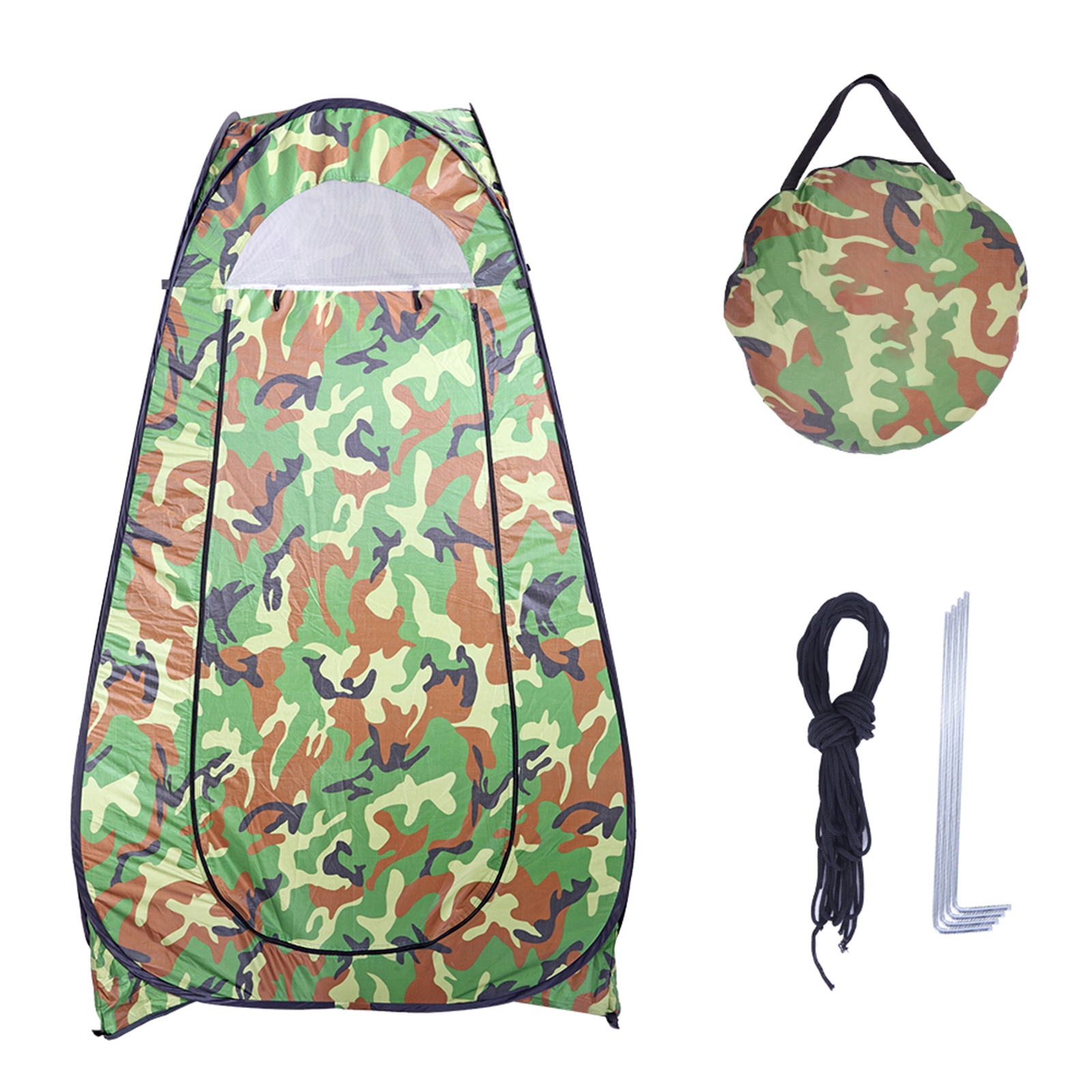 Portable Privacy Tent, Pop-Up Dressing Room Camping Shower Tent for Camping Picnic, Camouflage - image 3 of 7