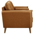 thumbnail image 5 of Sofa, Tan, Faux Leather, Living Room Lounge Cafe Lobby Hospitality Restaurant, Modern Contemporary, HB37344, 5 of 9
