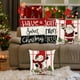 thumbnail image 4 of Juego de 4 fundas de almohada navideñas | Estampado de Papá Noel, muñeco de nieve y árbol de Navidad | Decoración navideña de poliéster de 45 x 45 cm | Fundas de cojín para dormitorio y sala de estar, 4 of 5
