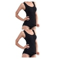 thumbnail image 2 of Sonducket Chaleco adelgazante de verano para mujer, para ejercicio, para correr, con soporte para los senos, para niñas, ropa deportiva mezclada Negro S 2piezas, 2 of 6