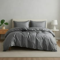 Queen Satin Duvet Cover Set – 3-Piece Lightweight Silky Bedding with Hidden Zipper & Pillowcases, Smooth Satin Fabric, Easy Care, Wrinkle-Resistant, No Comforter Included