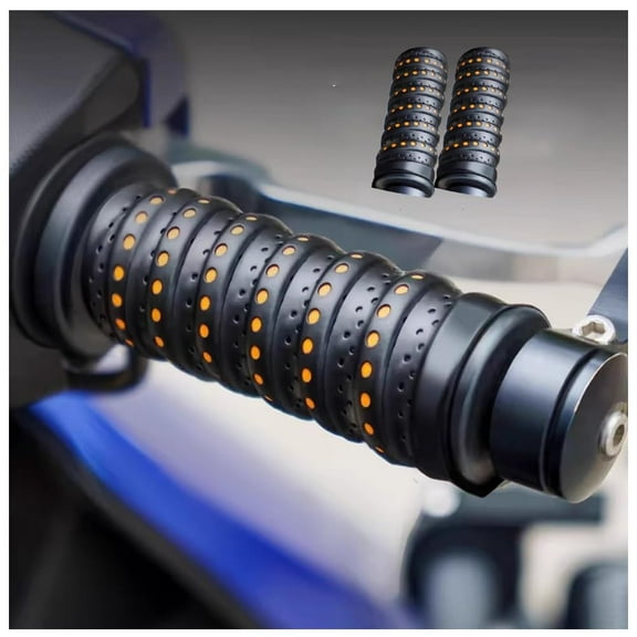 Non-Slip Soft Silicone Grip Tape for Motorcycle Handlebars, Wrap-Around Motorcycle Grips, Anti-Slip Handlebar Grips with Air Vent Holes, Motorcycles, Scooters, E-Bikes, and Dirt Bike