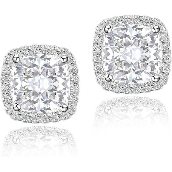 1.4 Ct Round Cut Diamond Stud Earrings 925 Sterling Silver Engagement For Women