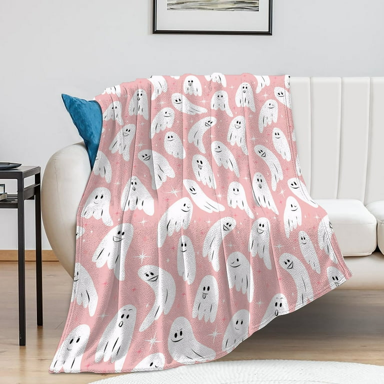 PINK GHOST BLANKET THROW outlet