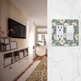thumbnail image 5 of Yayeee Rocker Switch Wall Plate 1-Gang 4.6"x2.9" Home Decorative Outlet Cover, Sage Green Flower Pattern, 5 of 6