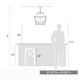 thumbnail image 2 of Golden Lighting Abingdon 4-light Pendant in Antique Black Iron, 2 of 6