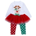 thumbnail image 4 of XIYNBAOK Christmas Tree Outfit Kids Christmas Onesie Baby 3t Girls Winter Clothes Baby Outfit Baby Girl Outfits 6-9 Months Toddler Gymnastics Outfit, White 2-3 Years, 4 of 9