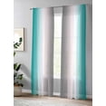 thumbnail image 4 of Sheer Curtains 96 Inches Long 2 Panels Set for Living Room, Teal Green Grey Semi Sheer Curtains for Windows, Gray Farmhouse Modern Rustic Voile Window Treatments Rod Pocket Curtain, 4 of 7