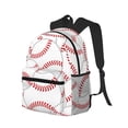thumbnail image 2 of Vsdgher Baseballs Print Unisex Large Capacity Bookbag Schoolbag Casual Daypack for High School/College/Teens/Travel/Work, 2 of 8