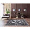 thumbnail image 2 of Princess 5x7  Oriental Medallion Area Rug  812A in Black Light Grey, 2 of 6