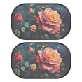 thumbnail image 2 of KUIFORTI Baby Car Window Sun Shade, 2 Pcs Flower Sunshade for Car Window Baby, 20.47" x 12.59" Car Privacy Shades for SUV Truck Sedan Van, Easy to Install, 2 of 6