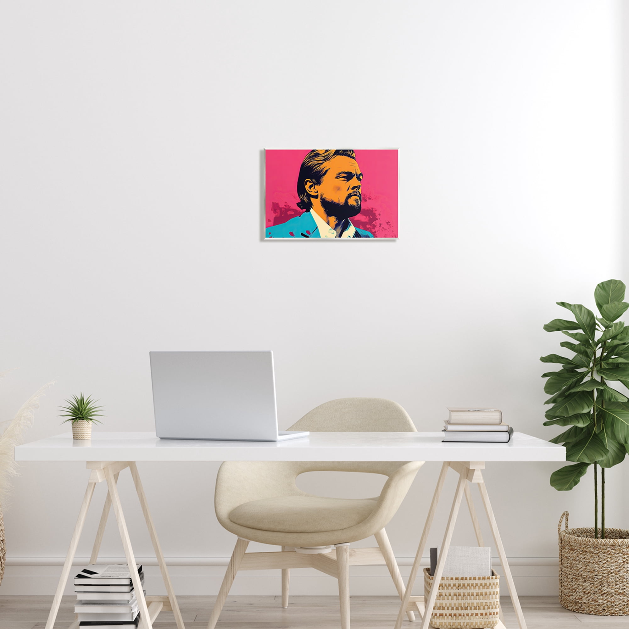 Stupell Industries Pop Style Leonardo DiCaprio Abstract Painting Unframed Art Print Wall Art, 15 x 10