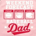 thumbnail image 3 of Instant Message - Celebrate Family - Weekend Forecast Baseball with Dad - Toddler & Youth Girls Raglan Graphic T-Shirt, 3 of 6