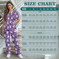 thumbnail image 7 of Yspwyqan Scrub Uniforms for Women Set Size 2XL, 2 Piece V-Neck Short Sleeve Scrubs with 6 Pockets, Breathable Lightweight Halloween Ghost Uniform for Nurse Vet Work, 7 of 7