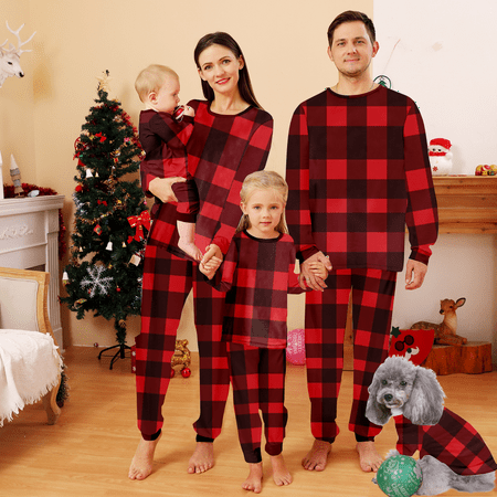 

Christmas Pajamas for Family Matching Pjs Set Classic Plaid Xmas Clothes for Teens Womens Mens New Year Gifts