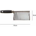 thumbnail image 2 of Cuchillo corrugado, cortador de papas fritas de acero inoxidable, cuchillo rebanador de papas para papas fritas, vegetales, zanahorias, cebollas, pepinos, 2 of 5