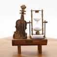 thumbnail image 4 of Reloj de Arena de Violín de Estilo Retro, Temporizador de Arena, Adorno de Escritorio, Base de Madera, Reloj de Arena Creativo para Habitación de Niño Colco reloj de arena de violín, 4 of 7