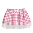 thumbnail image 4 of Skirt Cozy Stylish Plaid Skirt Design A Line Mini Skirt For Daily Wear Outfits Pink S, 4 of 4