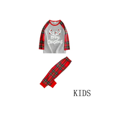 

COUTEXYI Family Matching Pajamas Sets O-Neck Long Sleeve Pullover+ Long Pants