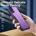 thumbnail image 4 of REQO Protective Case] with Screen Protector[Military [G]rade Drop Tested] Heavy-Duty Tough Rugged Shockproof for Motorola Moto [G] [5[G]] 2022, Purple, 4 of 7