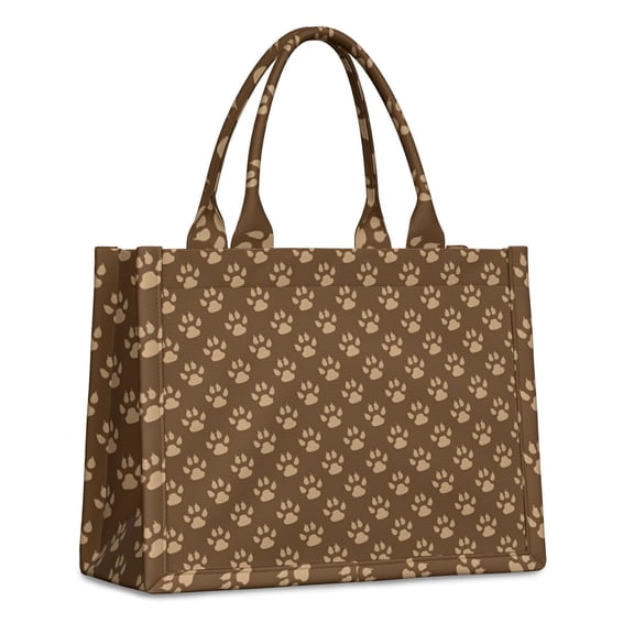 Large Capacity Tote Bag,Paw Prints Handbag Fashion Luxury Tote Bag,15.7"x13"x 5.1" Inches,Laptop Compatible
