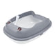 thumbnail image 1 of Caja de arena para gatos, bandeja de arena para mascotas, caja de arena para gatos, lavabo profundo, marco desmontable semicerrado, suministros fácile Gris L jinwen Bandeja de arena para gatos, 1 of 8