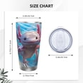 thumbnail image 4 of Lsque Cute Underwater Axolotl Pattern 20oz Car Cup with Lid and Straw, Insulated Coffee Cup with Straw Topper, Spill Proof Travel Coffee Mug, Stainless Steel Tumble-Without Straw, 4 of 8
