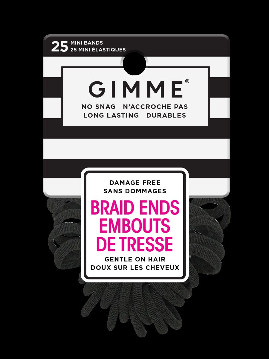 Gimme Hair Ties, Black Braid Ends, 25 Ct
