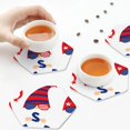 thumbnail image 7 of Gaeub 4th of July Gnomes Print 6 Pcs Leather Coasters for Drinks ,Drink Coasters Sets,Drink Table Cup Coasters for Living Room Kitchen Coffee Decor,Hexagon, 7 of 7