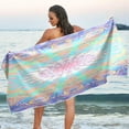 thumbnail image 7 of Dreamtimes Colorful Mandalas Beach Towel Lightweight Compact Oversized Travel Towels Super Absorbent Quick Dry Towel for Swimming Camping Holiday, 7 of 7