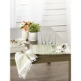 thumbnail image 2 of DII 6-piece Modern Cotton Fringed Stripe Tabletoppers in Thyme Green, 2 of 6