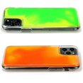thumbnail image 3 of HAHDAXIA Liquid Fluorescent Case for iPhone 12 Pro Max,Luxury Fun Glow in The Darkness Quicksand Clear Hard PC + Soft TPU Bumper Luminous Shockproof Protector (Orange, iPhone 12 Pro Max), 3 of 7