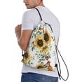 thumbnail image 3 of Bingfone Sunflowers Leaves And Birds Drawstrings Backpacks Bags For Men Women Gym Drawstrings Bag, 3 of 9