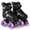 Black, variant on Gymax Kids Roller Skates 4 Sizes Adjustable Quad Skates w/Light-up Wheels for Ages 5-7 Navy
