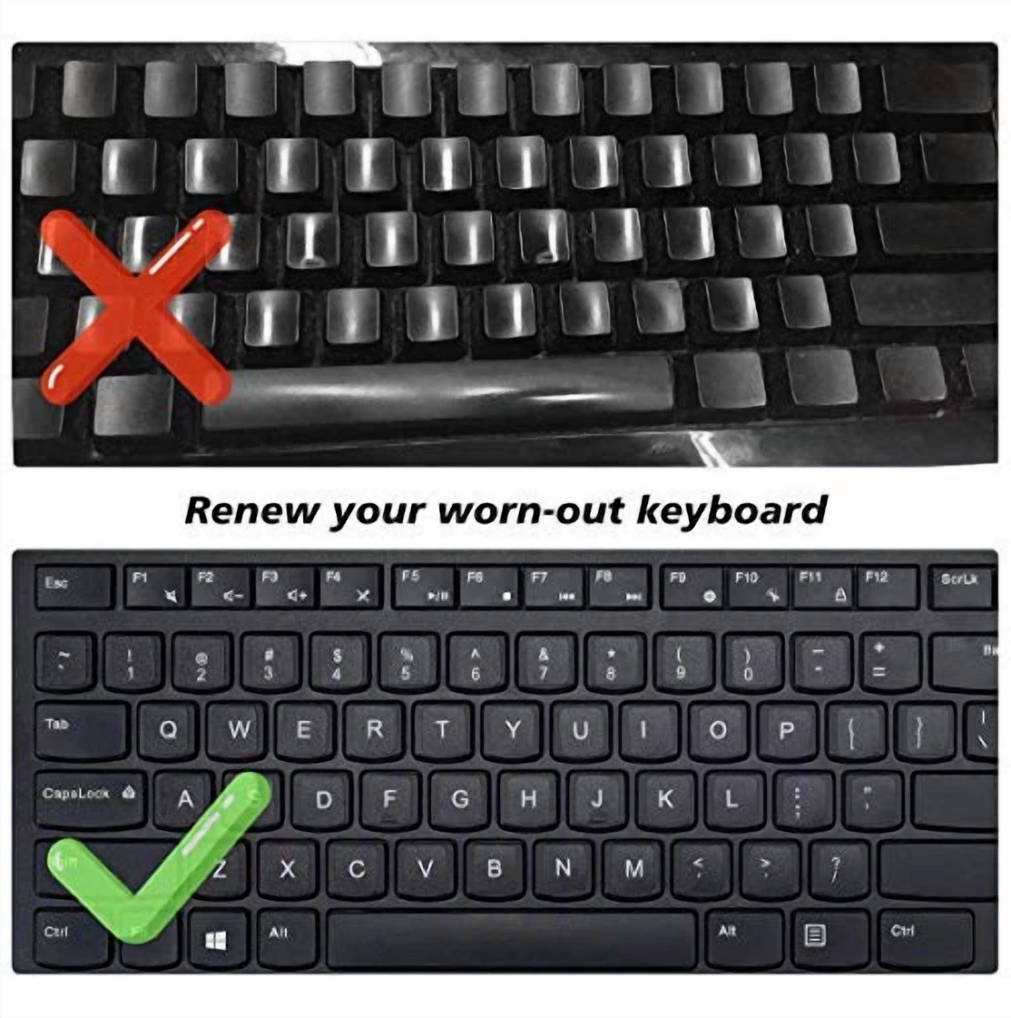 CIRCLE- 3Pcs Universal English Keyboard Letter Stickers, Replacement English Keyboard