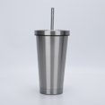 thumbnail image 1 of Taza de tubo de succión de acero inoxidable de 710 ml, tapa de orificio grande, taza de té con leche perlada, taza de agua con aislamiento de gran capacidad, 1 of 4