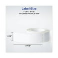 thumbnail image 6 of Multipurpose Thermal Labels, 1.13 X 3.5, White, 130/roll, 2 Rolls/pack | Bundle of 5, 6 of 7