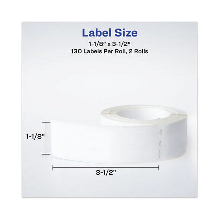Multipurpose Thermal Labels, 1.13 x 3.5, White, 130/Roll, 2 Rolls/Pack Multipurpose Thermal Labels, 1.13 x 3.5, White, 130/Roll, 2 Rolls/Pack