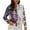 White, variant on Lilgiuy Women's Spring Autumn Print Zip Long Sleeve Slim Fit Jacket(Red,8) Fashion 2022 Spring Winter