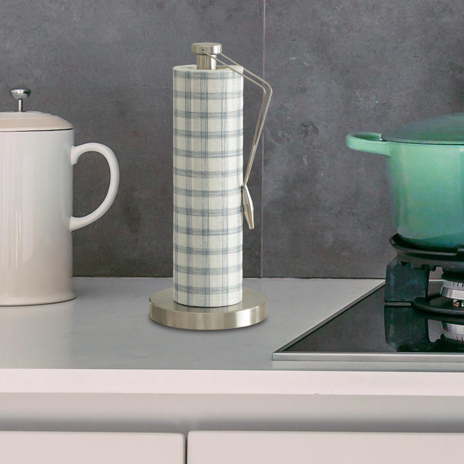 Fiocias Paper Towel Holder Countertop Kitchen Towel Holder Home Decor Sleek Multipurpose