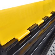 Yescom Cable Ramp Protector 2 Channel Hose Protecitive 22000 Lbs Load Capacity Speed Bump for Road Driveway, 2 Packs