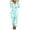 Light Blue-07, variant on Perfectbot Womens Polka Dot Pajamas Jumpsuit - Hooded Zipper One-Piece Sleepwear with Pockets
