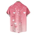 thumbnail image 4 of Awdenio Mens Sweatshirt Hawaiian Shirt for Men Casual Button Down Shirt Short Sleeve Valentine's Day Heart Beach Print Tropical Hawaii Shirts, 4 of 4