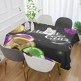 thumbnail image 5 of Coolnut Mardi Gras Rectangle Tablecloth Spill-Proof Polyester Table Cloth Table Cover for Kitchen Dining Picnic Holiday Party Decoration,54"x54", 5 of 7