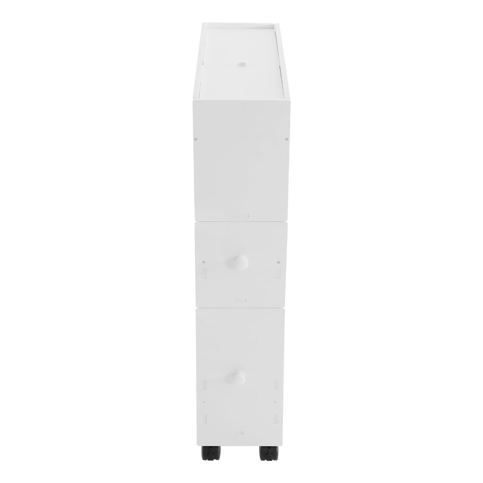 4 Tiers PVC Toilet White Narrow Cupboard Shelf White Slim Bathroom Storage Cabinet Floor Standing Bathroom Hallway Living Room