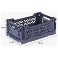 thumbnail image 5 of Foldable Storage Bins, Plastic Crate for Storage, Collapsible Crate, Utility Stackable Box Small Cobalt Blue, 5 of 5
